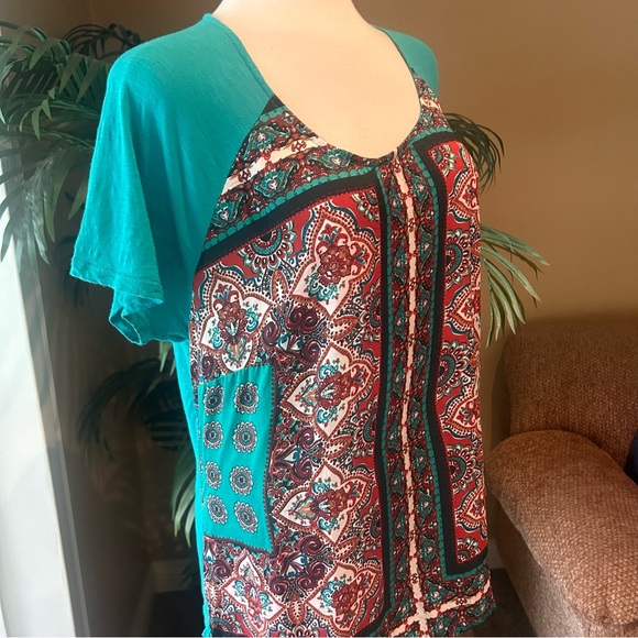 Lucky Brand plus size short sleeve cotton top - Picture 3 of 5